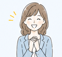 笑顔の女性イラスト